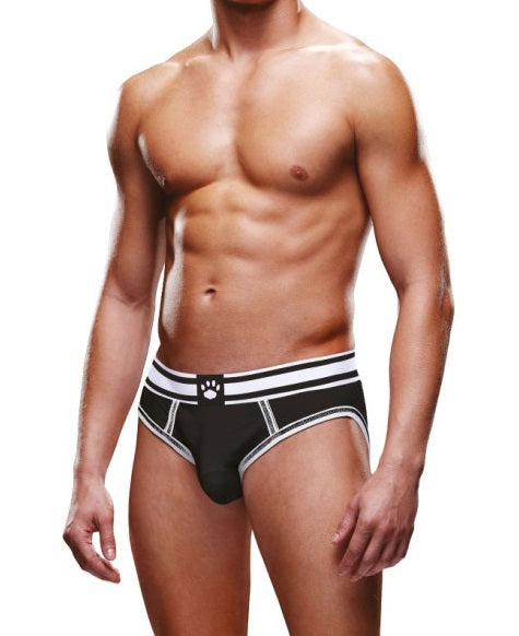 Prowler Open Back Brief White/Black Size S/M/L/XL