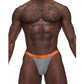 Male Power Casanova Uplift Micro Thong Grey/Orange Size S/M or M/L or L/XL