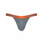 Male Power Casanova Uplift Micro Thong Grey/Orange Size S/M or M/L or L/XL