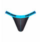 Male Power Casanova Uplift Micro Thong Black/Blue Size S/M