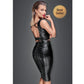Noir Power Wetlook Pencil Skirt w Long Zipper Black Size XL/2XL/3XL
