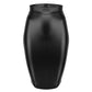 Noir Power Wetlook Pencil Skirt w Long Zipper Black Size XL/2XL/3XL