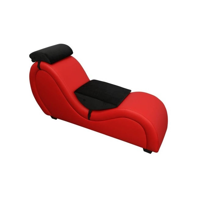 Daytona | Kama Sutra Mebon Chaise Love Lounge Red w Black Pillows