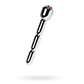 Metal | Silver Metal Urethral Plug w Ruby Rhinestone