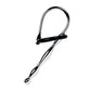 Metal | Silver Metal Urethral Plug w Black Silicone Ring