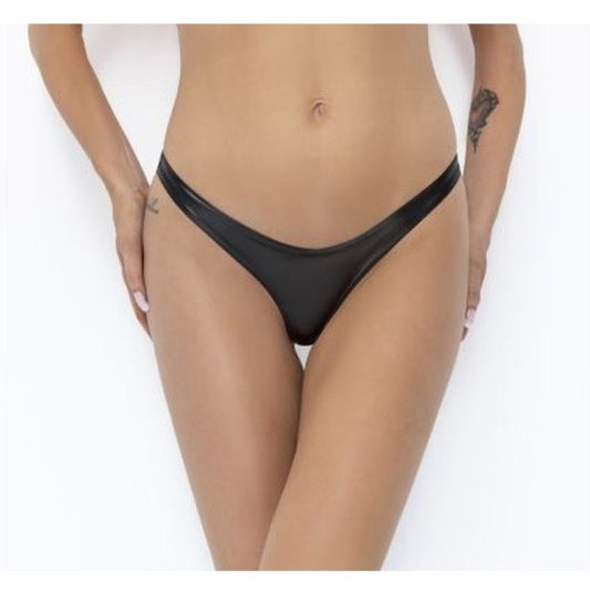 Noir Power Wetlook Thong Black Size S/M/L/XL
