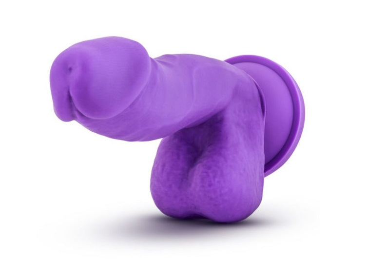 Ruse Juicy 7" Dildo with Balls with Suction Cup Purple