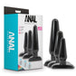 Blush Novelties | Anal Adventures 3 Pc Basic Plug Kit Black