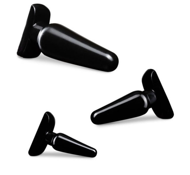 Blush Novelties | Anal Adventures 3 Pc Basic Plug Kit Black