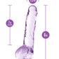 Blush Novelties Naturally Yours 8" Crystaline Dildo Amethyst