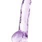 Blush Novelties Naturally Yours 8" Crystaline Dildo Amethyst