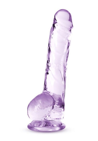 Blush Novelties Naturally Yours 8" Crystaline Dildo Amethyst