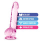 Blush Novelties Naturally Yours 8" Crystaline Dildo Rose