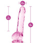Blush Novelties Naturally Yours 8" Crystaline Dildo Rose