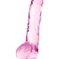 Blush Novelties Naturally Yours 8" Crystaline Dildo Rose