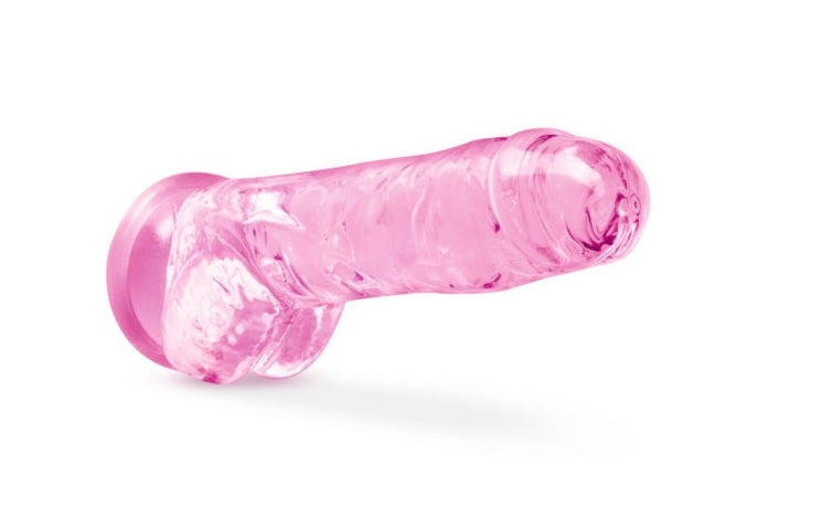 Blush Novelties Naturally Yours 8" Crystaline Dildo Rose