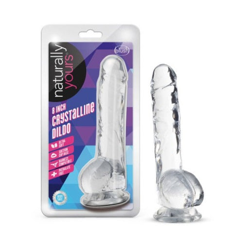 Blush Novelties Naturally Yours 8" Crystaline Dildo Diamond