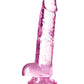 Blush Novelties Naturally Yours 7" Crystaline Dildo Rose