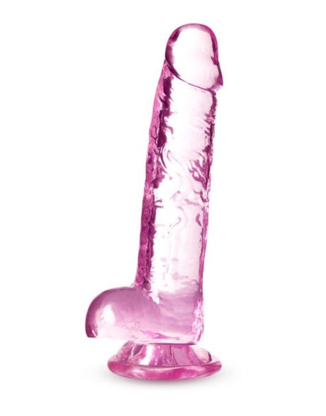Blush Novelties Naturally Yours 7" Crystaline Dildo Rose