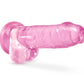 Blush Novelties Naturally Yours 7" Crystaline Dildo Rose