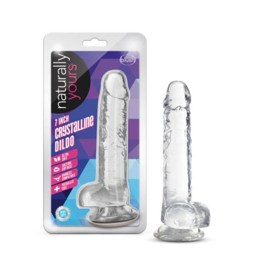 Blush Novelties Naturally Yours 7" Crystaline Dildo Diamond