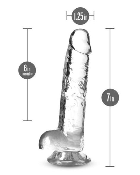 Blush Novelties Naturally Yours 7" Crystaline Dildo Diamond