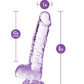 Blush Novelties Naturally Yours 6" Crystaline Dildo Amethyst