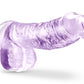 Blush Novelties Naturally Yours 6" Crystaline Dildo Amethyst