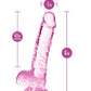 Blush Novelties Naturally Yours 6" Crystaline Dildo Rose