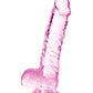 Blush Novelties Naturally Yours 6" Crystaline Dildo Rose