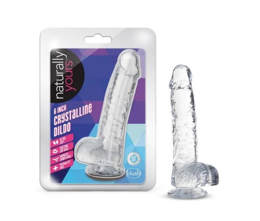 Blush Novelties Naturally Yours 6" Crystaline Dildo Diamond