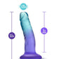 Blush Novelties B Yours Morning Dew 5" Dildo Sapphire with Suction Cup