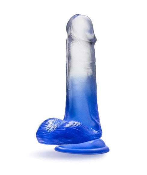 Blush Novelties B Yours Morning Dew 6" Dildo Stella Blue with Suction Cup