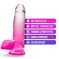 Blush Novelties B Yours Sugar Magnolia 7" Dildo Fuchsia with Suction Cup