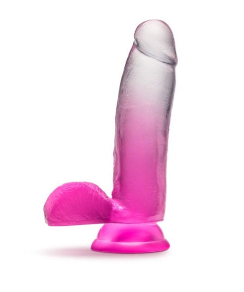 Blush Novelties B Yours Sugar Magnolia 7" Dildo Fuchsia with Suction Cup