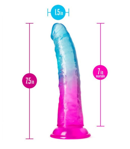 Blush Novelties B Yours Beautiful Sky 7" Dildo Sunset with Suction Cup