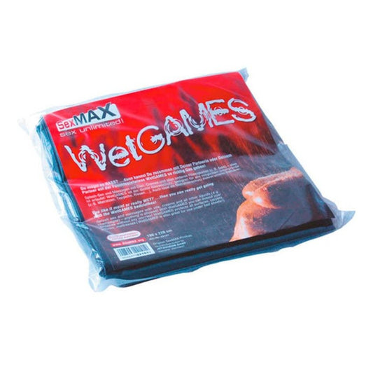 JOYDIVISION SexMAX WetGAMES Waterproof Vinyl Sheet 180cm x 220cm Black