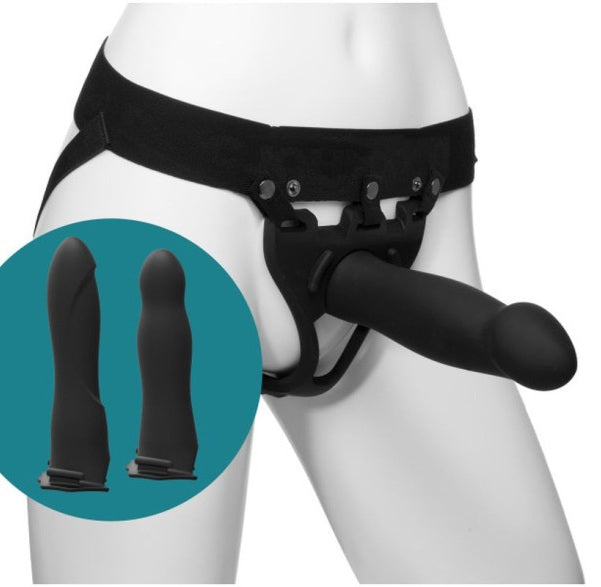 Doc Johnson Body Extension Be Ready 4 Pc Hollow Silicone Strap-On Set