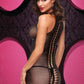 Lapdance Bling Bling Halter Mini Dress Black Size OS