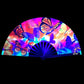 Neva Nude Butterfly Garden Blacklight Folding Fan