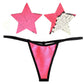Neva Nude Bitchin Neon Pink and Silver Blacklight Sequin Pastie and Panty Set
