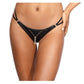 Axami Lingerie Stretch Wetlook Zip G-String Black Size XS/S/M