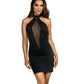 Axami Lingerie Halter Neck Mesh Dress Black S/M/L/XL