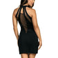 Axami Lingerie Halter Neck Mesh Dress Black S/M/L/XL