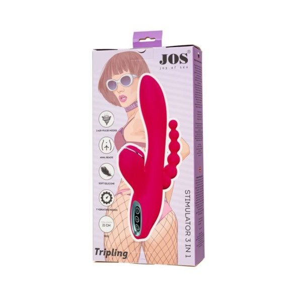 JOS Tripling Triple Stimulator - Air Pulse Vibrating Anal Beads