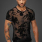 Noir Flock Embroidery T-Shirt Size S/M/L/XL