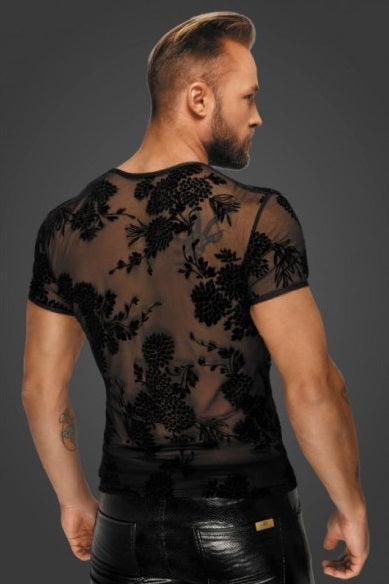 Noir Flock Embroidery T-Shirt Size S/M/L/XL