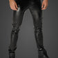 Noir Snake Wetlook Long Pants with Back Pockets Size S/M/L/XL