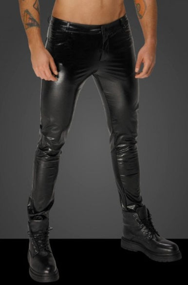 Noir Snake Wetlook Long Pants with Back Pockets Size S/M/L/XL
