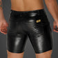Noir Snake Wetlook Mid Length Shorts with Back Pockets Size L/XL